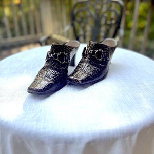 Aerosole Brown Mule heeled slip on